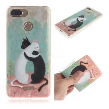 Black and White Cat IMD Soft TPU Cell Phone Back Cover for Mi Xiaomi Redmi 6