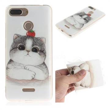 Cute Tomato Cat IMD Soft TPU Cell Phone Back Cover for Mi Xiaomi Redmi 6
