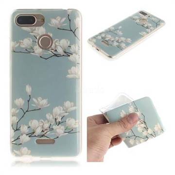 Magnolia Flower IMD Soft TPU Cell Phone Back Cover for Mi Xiaomi Redmi 6