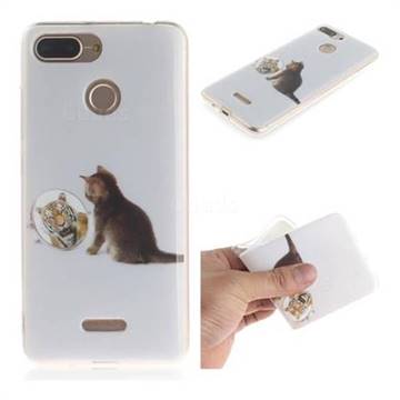 Cat and Tiger IMD Soft TPU Cell Phone Back Cover for Mi Xiaomi Redmi 6