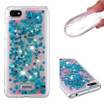 Dynamic Liquid Glitter Quicksand Sequins TPU Phone Case for Mi Xiaomi Redmi 6 - Blue