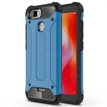 King Kong Armor Premium Shockproof Dual Layer Rugged Hard Cover for Mi Xiaomi Redmi 6 - Sky Blue