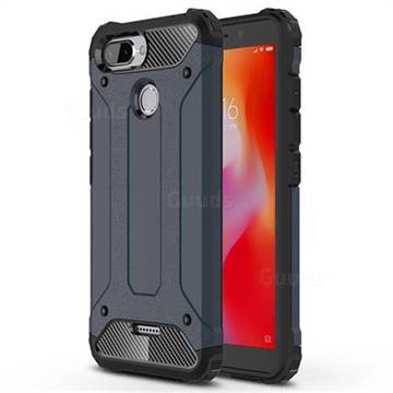 King Kong Armor Premium Shockproof Dual Layer Rugged Hard Cover for Mi Xiaomi Redmi 6 - Navy
