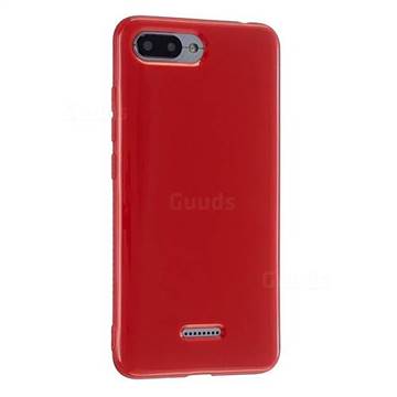 2mm Candy Soft Silicone Phone Case Cover for Mi Xiaomi Redmi 6 - Hot Red