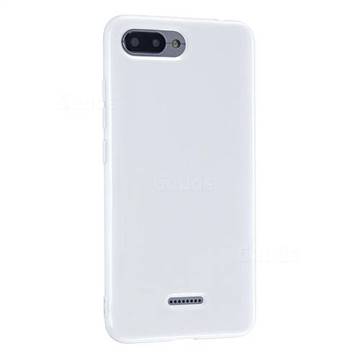 2mm Candy Soft Silicone Phone Case Cover for Mi Xiaomi Redmi 6 - White