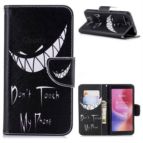 Crooked Grin Leather Wallet Case for Mi Xiaomi Redmi 6
