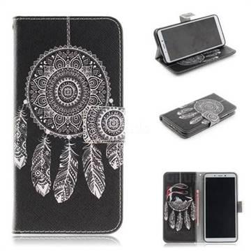 Black Wind Chimes PU Leather Wallet Case for Mi Xiaomi Redmi 6