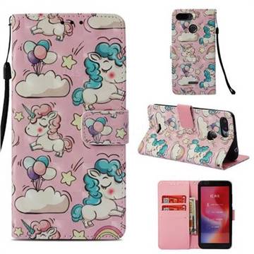Angel Pony 3D Painted Leather Wallet Case for Mi Xiaomi Redmi 6