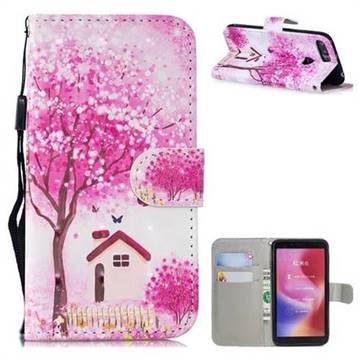 Tree House 3D Painted Leather Wallet Phone Case for Mi Xiaomi Redmi 6