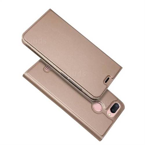 Ultra Slim Card Magnetic Automatic Suction Leather Wallet Case for Mi Xiaomi Redmi 6 - Rose Gold