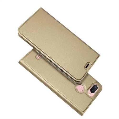 Ultra Slim Card Magnetic Automatic Suction Leather Wallet Case for Mi Xiaomi Redmi 6 - Champagne