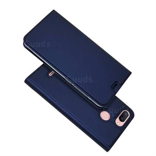 Ultra Slim Card Magnetic Automatic Suction Leather Wallet Case for Mi Xiaomi Redmi 6 - Royal Blue