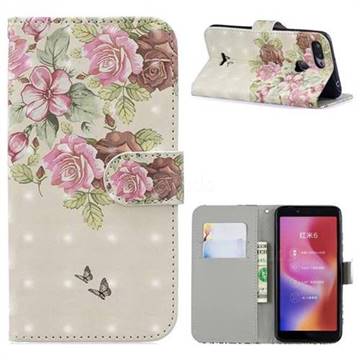 Beauty Rose 3D Painted Leather Phone Wallet Case for Mi Xiaomi Redmi 6