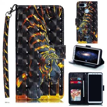Tiger Totem 3D Painted Leather Phone Wallet Case for Mi Xiaomi Redmi 6