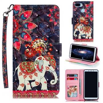 Phoenix Elephant 3D Painted Leather Phone Wallet Case for Mi Xiaomi Redmi 6