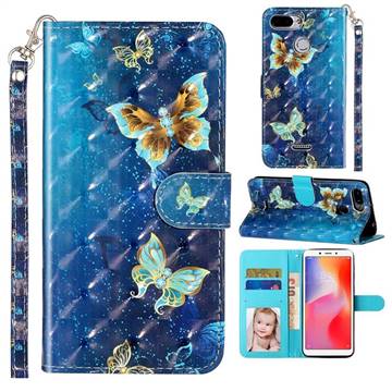 Rankine Butterfly 3D Leather Phone Holster Wallet Case for Mi Xiaomi Redmi 6