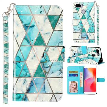Stitching Marble 3D Leather Phone Holster Wallet Case for Mi Xiaomi Redmi 6