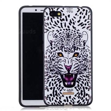 Snow Leopard 3D Embossed Relief Black Soft Back Cover for Mi Xiaomi Redmi 6A