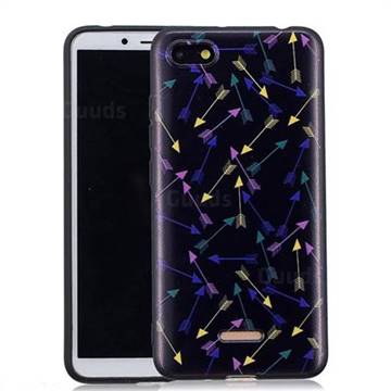 Colorful Arrows 3D Embossed Relief Black Soft Back Cover for Mi Xiaomi Redmi 6A