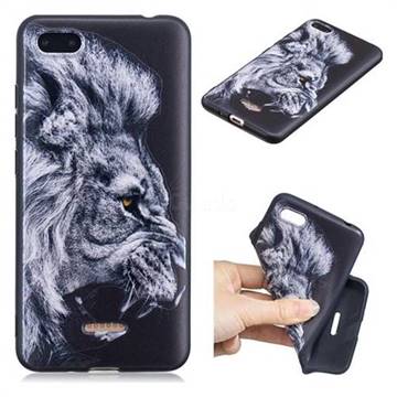 Lion 3D Embossed Relief Black TPU Cell Phone Back Cover for Mi Xiaomi Redmi 6A