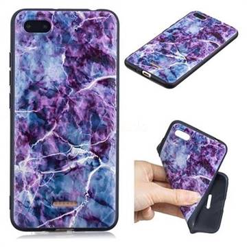 Marble 3D Embossed Relief Black TPU Cell Phone Back Cover for Mi Xiaomi Redmi 6A