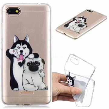 Selfie Dog Clear Varnish Soft Phone Back Cover for Mi Xiaomi Redmi 6A