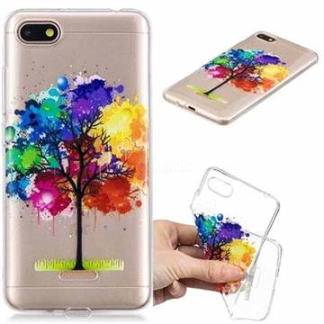 Oil Painting Tree Clear Varnish Soft Phone Back Cover for Mi Xiaomi Redmi 6A