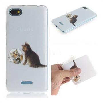 Cat and Tiger IMD Soft TPU Cell Phone Back Cover for Mi Xiaomi Redmi 6A
