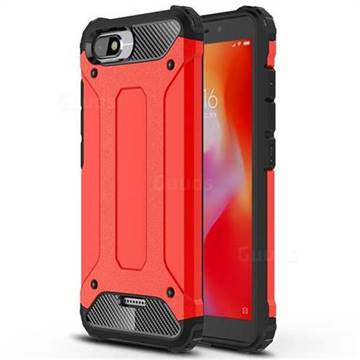 King Kong Armor Premium Shockproof Dual Layer Rugged Hard Cover for Mi Xiaomi Redmi 6A - Big Red