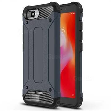 King Kong Armor Premium Shockproof Dual Layer Rugged Hard Cover for Mi Xiaomi Redmi 6A - Navy