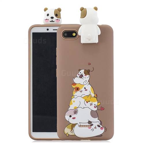 Hamster Family Soft 3D Climbing Doll Stand Soft Case for Mi Xiaomi Redmi 6A