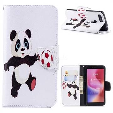 Football Panda Leather Wallet Case for Mi Xiaomi Redmi 6A