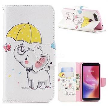 Umbrella Elephant Leather Wallet Case for Mi Xiaomi Redmi 6A