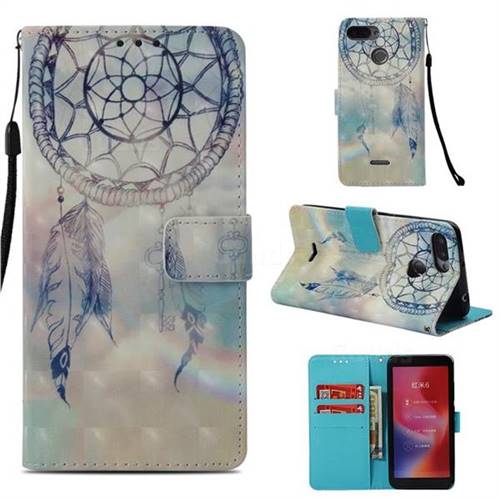 Fantasy Campanula 3D Painted Leather Wallet Case for Mi Xiaomi Redmi 6A