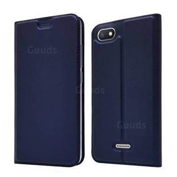 Ultra Slim Card Magnetic Automatic Suction Leather Wallet Case for Mi Xiaomi Redmi 6A - Royal Blue