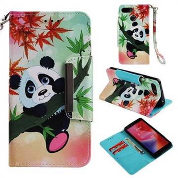 Bamboo Panda Big Metal Buckle PU Leather Wallet Phone Case for Mi Xiaomi Redmi 6A