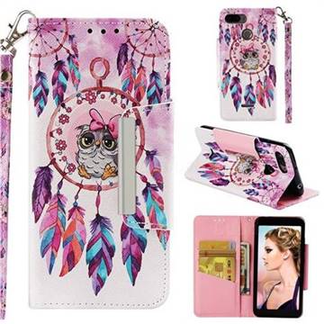 Owl Wind Chimes Big Metal Buckle PU Leather Wallet Phone Case for Mi Xiaomi Redmi 6A