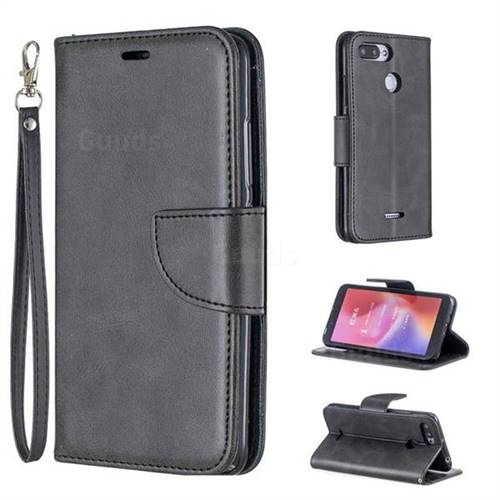 Classic Sheepskin PU Leather Phone Wallet Case for Mi Xiaomi Redmi 6A - Black