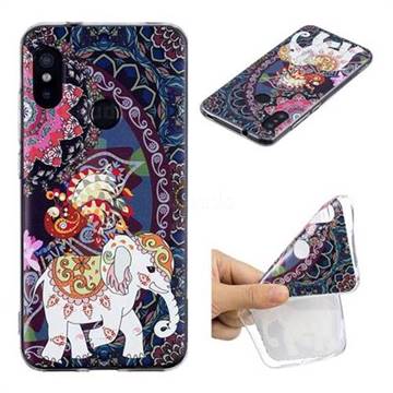 Totem Flower Elephant Super Clear Soft TPU Back Cover for Xiaomi Mi A2 Lite (Redmi 6 Pro)