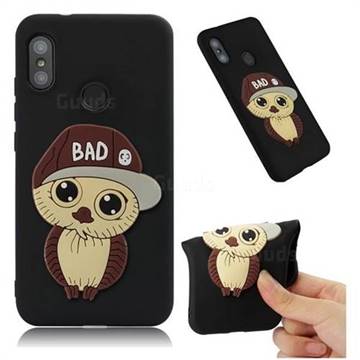 Bad Boy Owl Soft 3D Silicone Case for Xiaomi Mi A2 Lite (Redmi 6 Pro) - Black