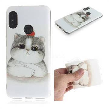 Cute Tomato Cat IMD Soft TPU Cell Phone Back Cover for Xiaomi Mi A2 Lite (Redmi 6 Pro)