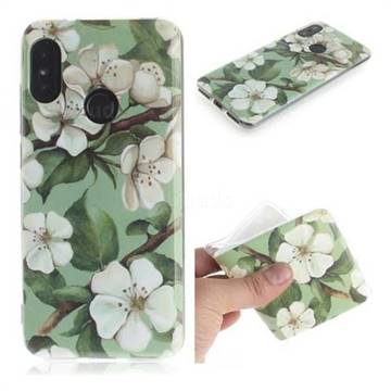 Watercolor Flower IMD Soft TPU Cell Phone Back Cover for Xiaomi Mi A2 Lite (Redmi 6 Pro)
