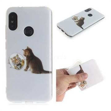 Cat and Tiger IMD Soft TPU Cell Phone Back Cover for Xiaomi Mi A2 Lite (Redmi 6 Pro)