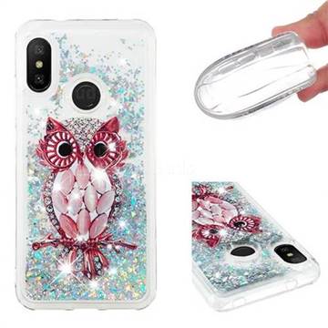 Seashell Owl Dynamic Liquid Glitter Quicksand Soft TPU Case for Xiaomi Mi A2 Lite (Redmi 6 Pro)