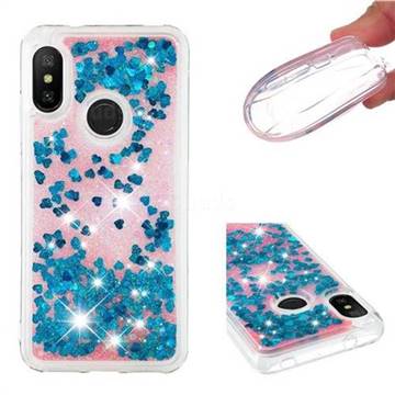 Dynamic Liquid Glitter Quicksand Sequins TPU Phone Case for Xiaomi Mi A2 Lite (Redmi 6 Pro) - Blue