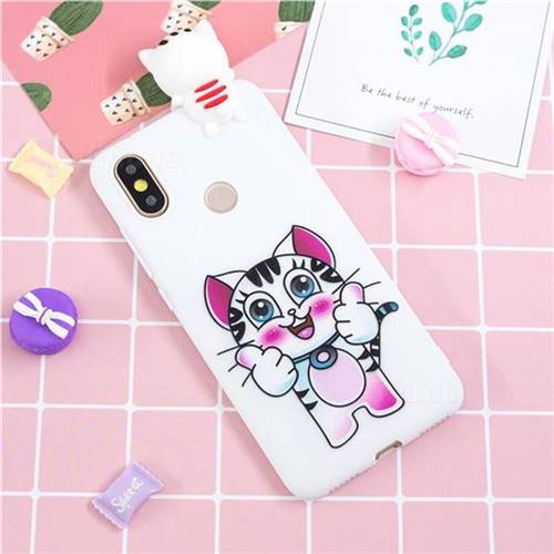 Luxury For Xiaomi Mi A2 Case 3D Cute Cat Fundas Coque For xiaomi mi a1 a2