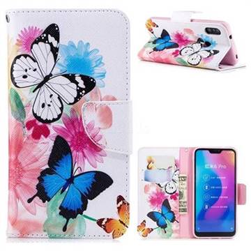 Vivid Flying Butterflies Leather Wallet Case for Xiaomi Mi A2 Lite (Redmi 6 Pro)