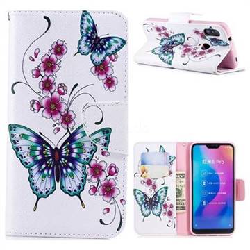 Peach Butterflies Leather Wallet Case for Xiaomi Mi A2 Lite (Redmi 6 Pro)