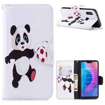 Football Panda Leather Wallet Case for Xiaomi Mi A2 Lite (Redmi 6 Pro)