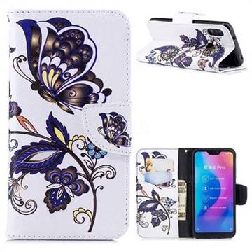Butterflies and Flowers Leather Wallet Case for Xiaomi Mi A2 Lite (Redmi 6 Pro)